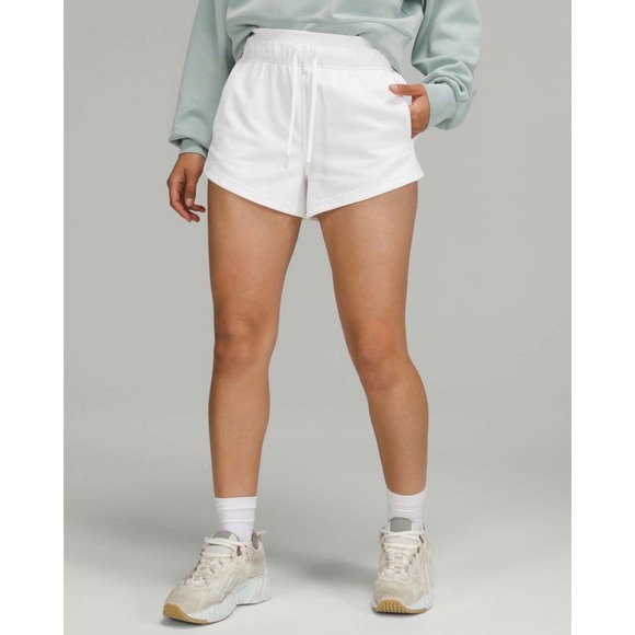 lululemon athletica Pants - NWT Lululemon Inner Glow High-Rise Short 3" White 2 Gym Casual Lounge Summer